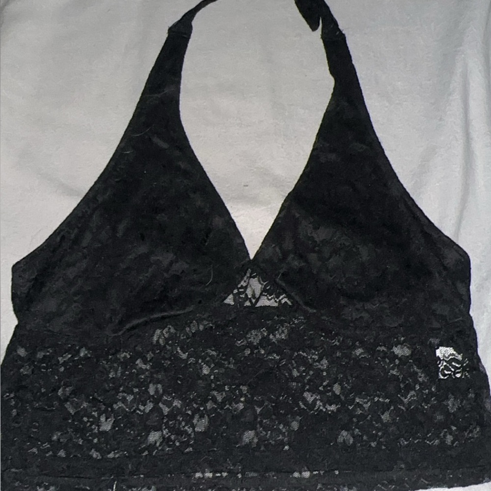 SHEIN Black Lace Halter top